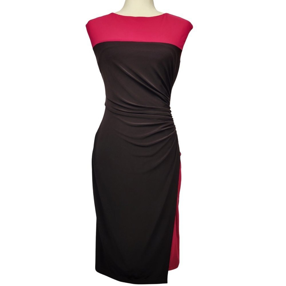 Chaps - Pink and Black Bodycon Dress -  Size Women's Small